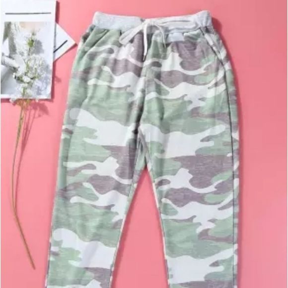 LAST PAIR!Camo print pajama/jogger pants SZ Large - Picture 5 of 8